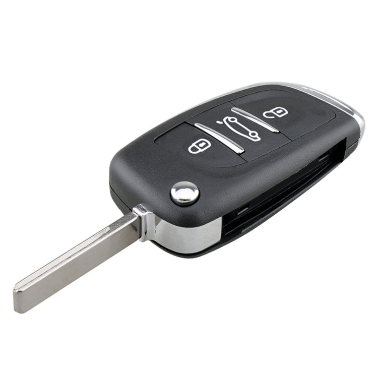 For PEUGEOT Car Keys Replacement 3 Buttons Car Key Case with Grooved and Holder, 3 Buttons with Grooved 3 Buttons with Grooved