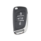 For PEUGEOT Car Keys Replacement 3 Buttons Car Key Case with Holder, without Grooved, 3 Buttons without Grooved