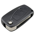 For FIAT Car Keys Replacement 3 Buttons Car Key Case with Side Battery Holder, Black, Blue Black Black