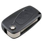 For FIAT Car Keys Replacement 3 Buttons Car Key Case with Side Battery Holder, Black, Blue Black Black