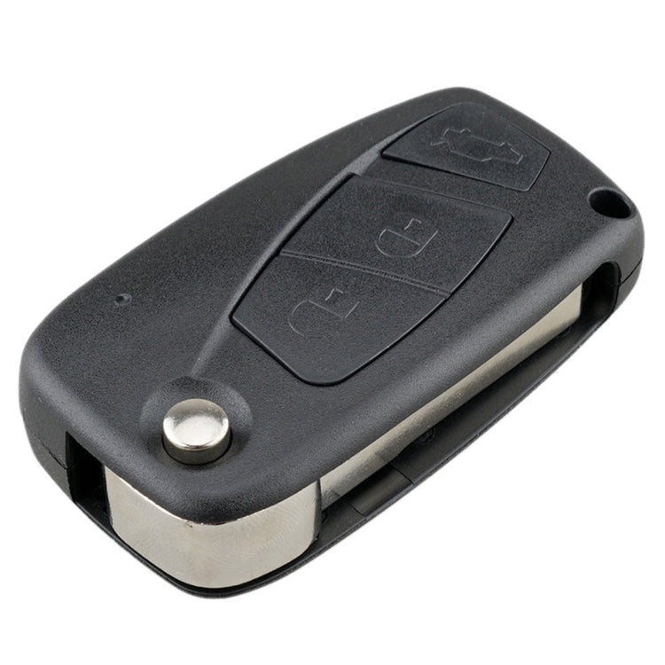 For FIAT Car Keys Replacement 3 Buttons Car Key Case with Side Battery Holder, Black, Blue Black Black