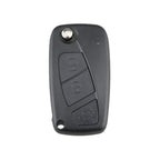 For FIAT Car Keys Replacement 3 Buttons Car Key Case with Side Battery Holder, Black, Blue