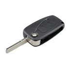 For FIAT Car Keys Replacement 3 Buttons Car Key Case with Side Battery Holder, Black, Blue