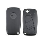 For FIAT Car Keys Replacement 3 Buttons Car Key Case with Side Battery Holder, Black, Blue