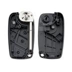 For FIAT Car Keys Replacement 3 Buttons Car Key Case with Side Battery Holder, Black, Blue
