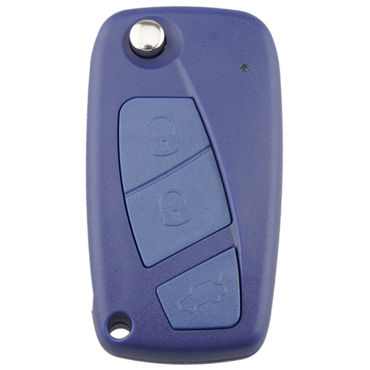 For FIAT Car Keys Replacement 3 Buttons Car Key Case with Side Battery Holder, Black, Blue – Durable Build, Easy to Use Blue Blue