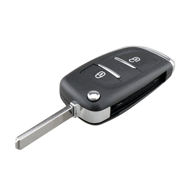 For PEUGEOT Car Keys Replacement 2 Buttons Car Key Case with Holder, without Grooved, 2 Buttons without Grooved 2 Buttons without Grooved