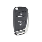 For PEUGEOT Car Keys Replacement 2 Buttons Car Key Case with Holder, without Grooved, 2 Buttons without Grooved