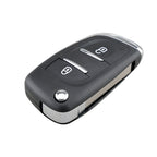 For PEUGEOT Car Keys Replacement 2 Buttons Car Key Case with Holder, without Grooved, 2 Buttons without Grooved