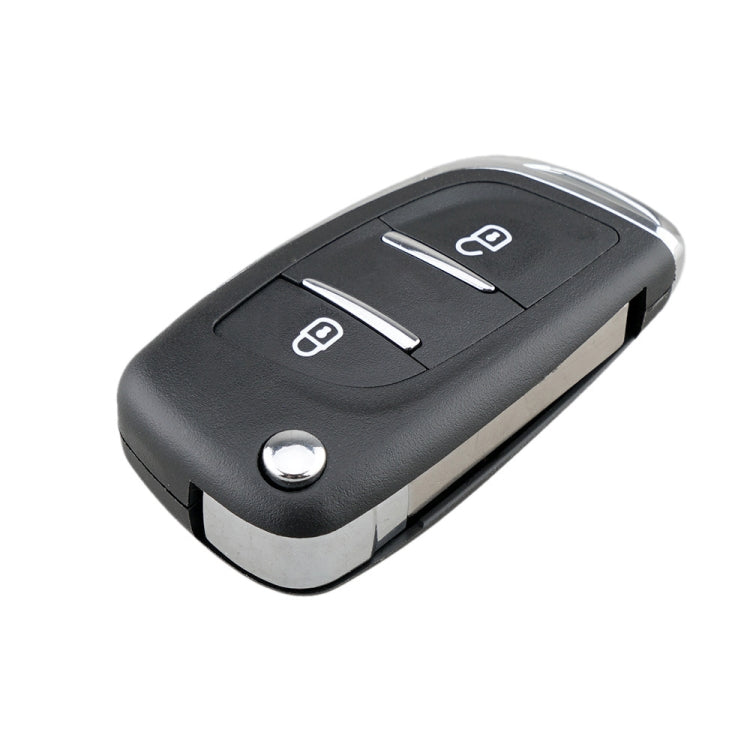 For PEUGEOT Car Keys Replacement 2 Buttons Car Key Case with Holder, without Grooved, 2 Buttons without Grooved
