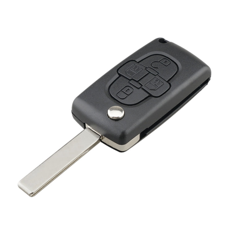 Car Keys Replacement 4 Buttons Car Key Case with Grooved, without Holder – Durable Build, Easy to Use, For CITROEN C8 / PEUGEOT 1007 For CITROEN C8 PEUGEOT 1007