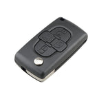 Car Keys Replacement 4 Buttons Car Key Case with Grooved, without Holder – Durable Build, Easy to Use, For CITROEN C8 / PEUGEOT 1007
