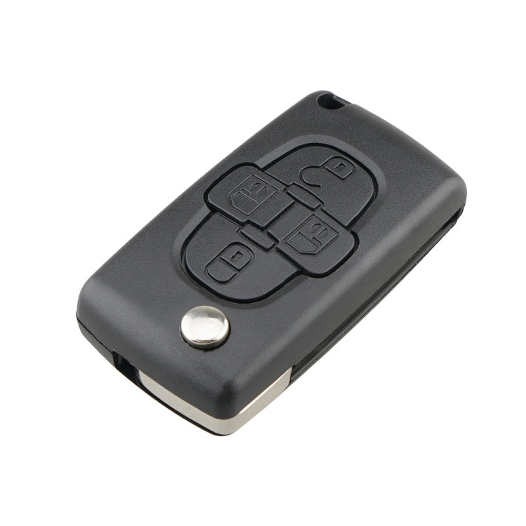 Car Keys Replacement 4 Buttons Car Key Case with Grooved, without Holder – Durable Build, Easy to Use, For CITROEN C8 / PEUGEOT 1007