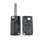 Car Keys Replacement 4 Buttons Car Key Case with Grooved, without Holder – Durable Build, Easy to Use, For CITROEN C8 / PEUGEOT 1007
