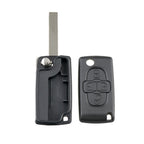 Car Keys Replacement 4 Buttons Car Key Case with Grooved, without Holder – Durable Build, Easy to Use, For CITROEN C8 / PEUGEOT 1007