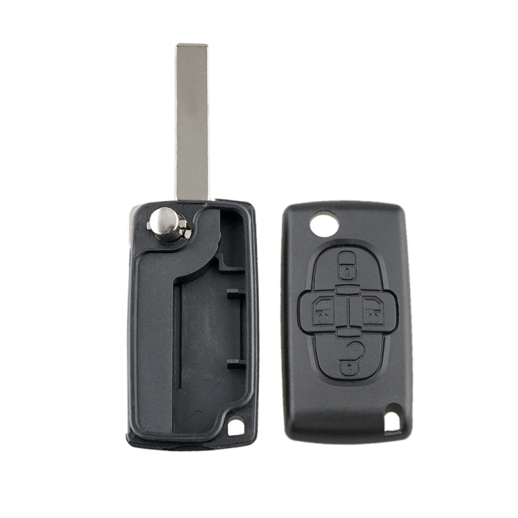 Car Keys Replacement 4 Buttons Car Key Case with Grooved, without Holder – Durable Build, Easy to Use, For CITROEN C8 / PEUGEOT 1007