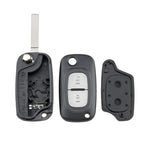 For RENAULT Clio / Megane / Kangoo / Modus Car Keys Replacement 2 Buttons Car Key Case with Foldable Key Blade, For RENAULT Clio 2 Buttons