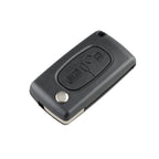 For PEUGEOT 2 Buttons ASK Signal Intelligent Remote Control Car Key with Integrated Chip & Battery & Holder, without Grooved, Frequency: 433MHz, 2 Buttons without Grooved – Durable Build, Easy to Use