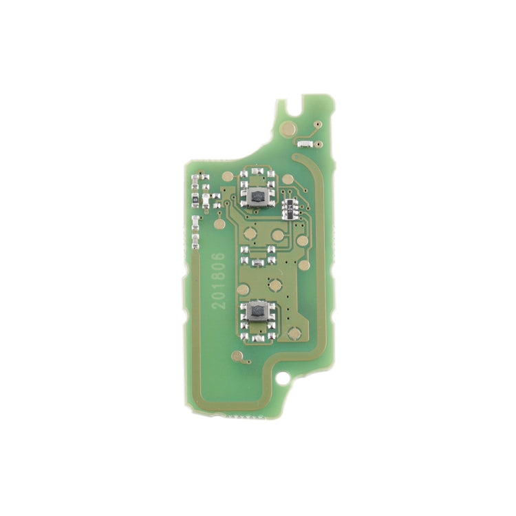 For PEUGEOT 2 Buttons ASK Signal Intelligent Remote Control Car Key with Integrated Chip & Battery & Holder, without Grooved, Frequency: 433MHz, 2 Buttons without Grooved – Durable Build, Easy to Use