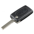 For PEUGEOT 2 Buttons Intelligent Remote Control Car Key with PCF7961 Integrated Chip & Battery & Holder & Slotted Key Blade & ASK Signal, Frequency: 433MHz, 2 Buttons with Slotted Key Blade 2 Buttons with Slotted Key Blade