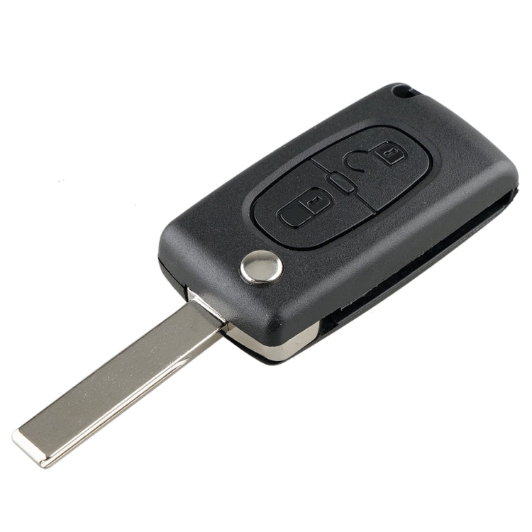 For PEUGEOT 2 Buttons Intelligent Remote Control Car Key with PCF7961 Integrated Chip & Battery & Holder & Slotted Key Blade & ASK Signal, Frequency: 433MHz, 2 Buttons with Slotted Key Blade 2 Buttons with Slotted Key Blade