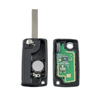 For PEUGEOT 3 Buttons Intelligent Remote Control Car Key with Integrated Chip & Battery & Holder & Slotted Key Blade, Frequency: 433MHz, 3 Buttons