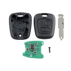For PEUGEOT 206 2 Buttons Intelligent Remote Control Car Key with Integrated Chip & Battery, Frequency: 433MHz, For PEUGEOT 206