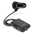 HMQ-C801 1.8m 8A Max 4 Ports USB Car Charger with Extending USB HUB for Front & Back Seat Charging, HMQ-C801 – Durable Build, Easy to Use HMQ-C801
