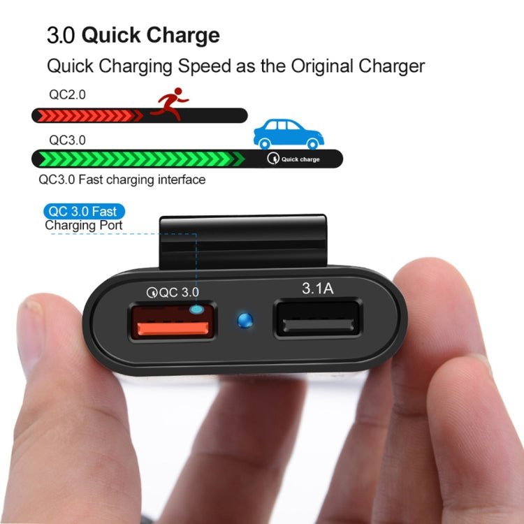 HMQ-C801 1.8m 8A Max 4 Ports USB Car Charger with Extending USB HUB for Front & Back Seat Charging, HMQ-C801 – Durable Build, Easy to Use