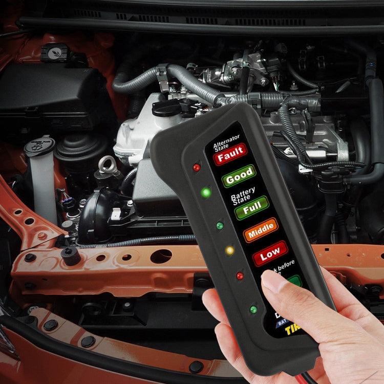 TIROL T16897 12V Auto Car Digital Battery Alternator Tester 6 LED Lights Display, TIROL T16897 TIROL T16897