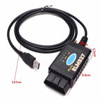 ELM327 Interface USB OBDII Auto Diagnostic Scanner Tool with Switch, Auto Diagnostic Scanner