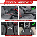Car Multi-functional Driver Seat Console PU Leather Box Cigarette Lighter Charging Pocket Cup Holder Seat Gap Side Storage Box, Driver Seat