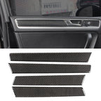 4 PCS Car Carbon Fiber Door Panel Decorative Sticker for Volkswagen Touareg, Door Panel Door Panel