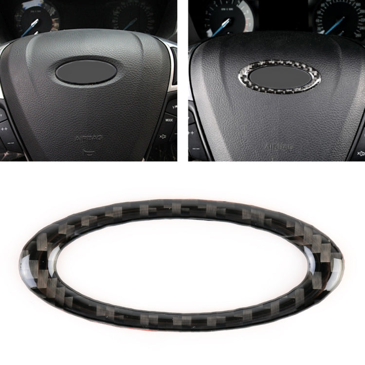 Car Carbon Fiber Steering Wheel Frame Decorative Sticker for Ford New Mondeo 2013-2019, Steering Wheel Frame Steering Wheel Frame