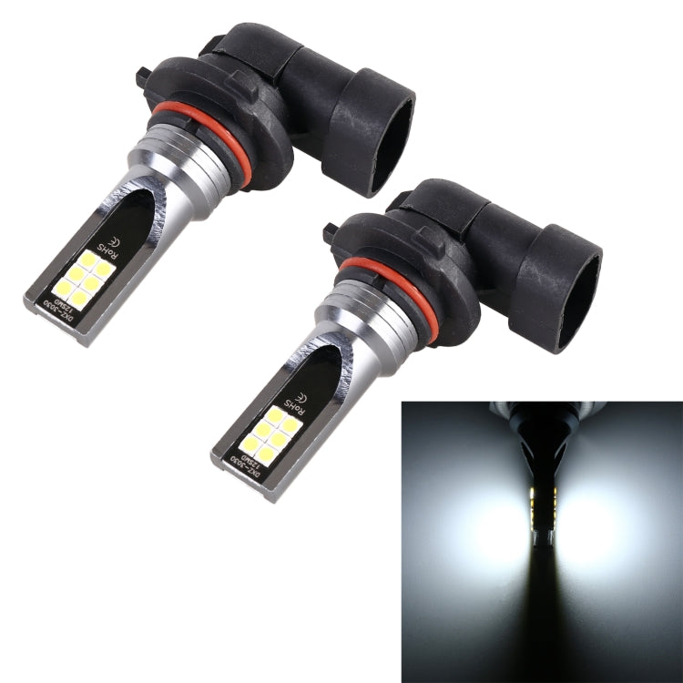 2 PCS 9006 DC12V-24V / 12W / 3000K / 800LM 12LEDs SMD-3030 Car LED Fog Light, 9006 (White Light), 9006 9006 (White Light) White Light