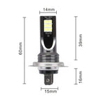 2 PCS H7 DC12V-24V / 12W / 3000K / 800LM 12LEDs SMD-3030 Car LED Fog Light, H7 (White Light), H7