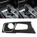 2 in 1 Car Carbon Fiber Gear Position Panel Decorative Sticker for BMW 5 Series G38 528Li / 530Li / 540Li 2018, Left Drive, Gear Position Gear Position