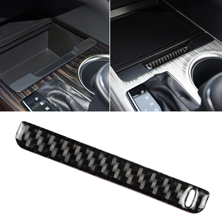 Car Carbon Fiber Storage Box Groove Decorative Sticker for Toyota Eighth Generation Camry 2018-2019, Left Drive, Storage Box Groove Storage Box Groove