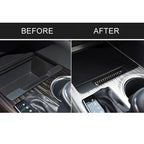 Car Carbon Fiber Storage Box Groove Decorative Sticker for Toyota Eighth Generation Camry 2018-2019, Left Drive, Storage Box Groove