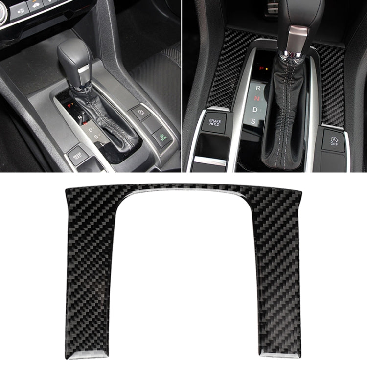 Car Carbon Fiber Gear Position Panel Decorative Sticker for Honda Tenth Generation Civic 2016-2019, Gear Position Pane Gear Position Pane