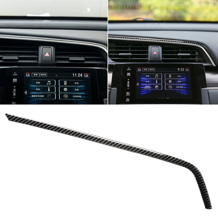 Car Carbon Fiber Central Control Air Outlet Upper Decorative Sticker for Honda Tenth Generation Civic 2016-2019, Left Drive, Central Control Air Outlet Upper Central Control Air Outlet Upper