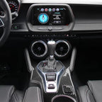 2 in 1 Car Carbon Fiber Central Control Gear Outer Frame Decorative Sticker for Chevrolet Camaro 2017-2019, Central Control Gear Outer Frame