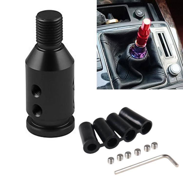 Car Threaded Shifter Gear Shift Knob Adapter 12 x 1.25 Black