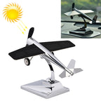 Car Interior Decoration Accessories Aircraft Model Ornaments Propeller Rotating Solar Energy Ornament Silver