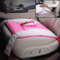 Car Safety Seat Protective Pad with Clip Back Abdominal Belt for Pregnant Woman Pink