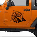 Car Styling Mountain Compass PVC Sticker Auto Decorative Sticker, D-813 D-813 Black