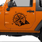 Car Styling Mountain Compass PVC Sticker Auto Decorative Sticker, D-813 D-813 Black