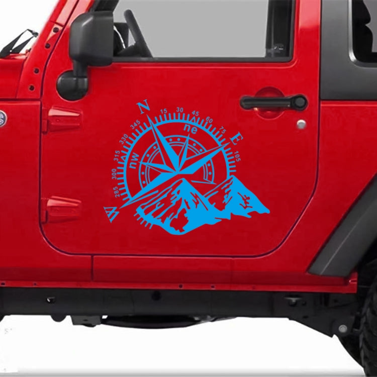 Car Styling Mountain Compass PVC Sticker Auto Decorative Sticker, D-813 – Durable Build, Easy to Use D-813 Blue