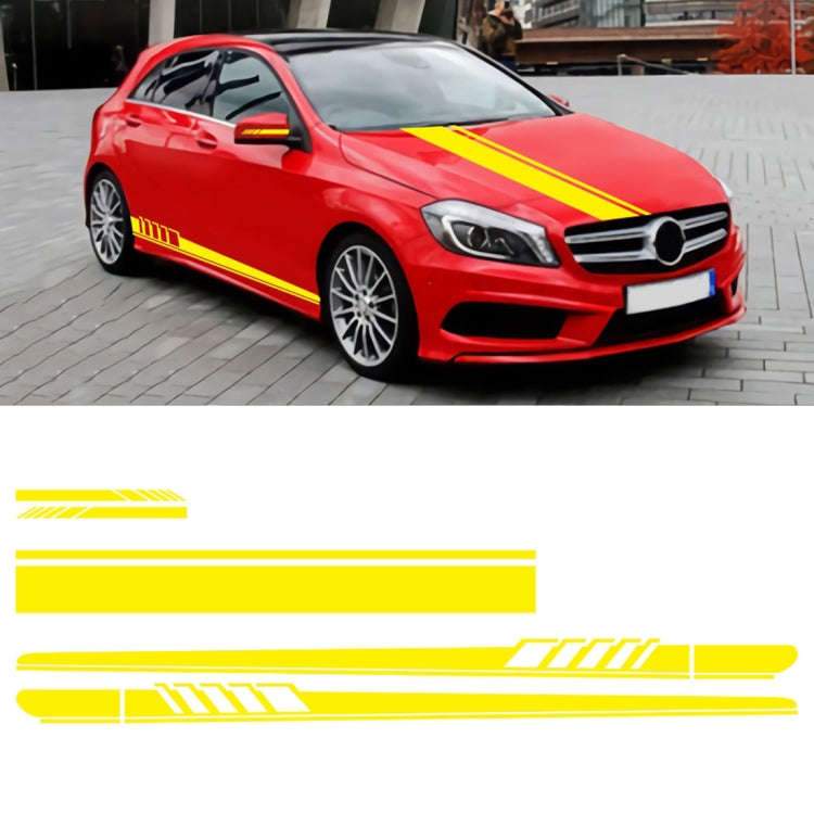 5 in 1 Car Styling Stripe Hood PVC Sticker Auto Decorative Sticker, D-935 – Durable Build, Easy to Use D-935 Yellow