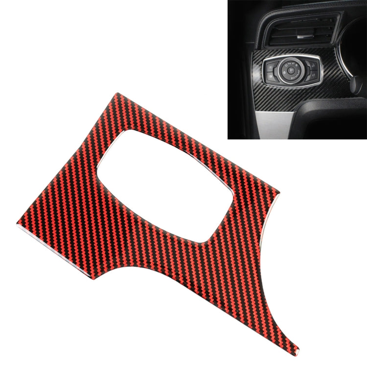 Car Carbon Fiber Headlight Switch Panel Decorative Sticker for Ford Mustang 2015-2020, Headlight Switch Headlight Switch